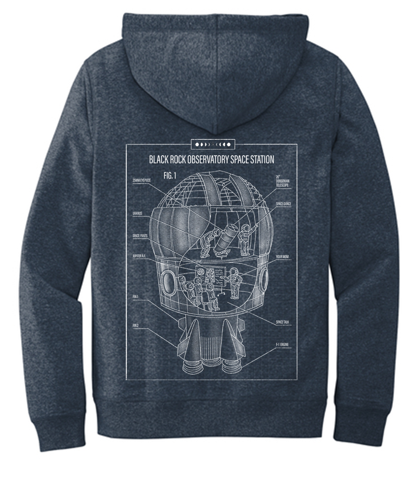 Space Station Zippered Hoodie
